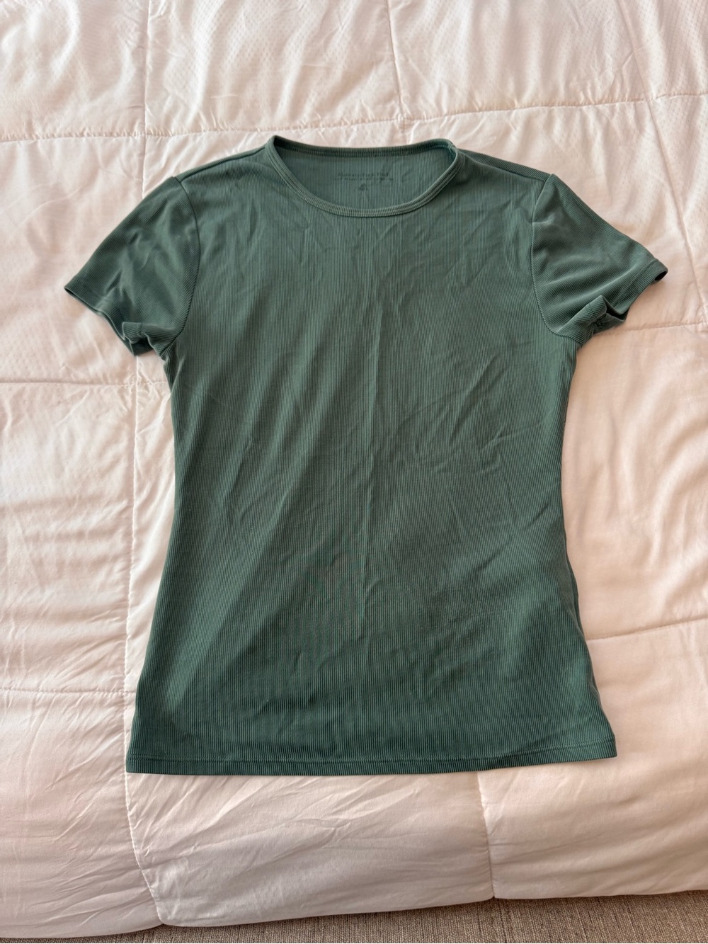 Abercrombie & Fitch Short Sleeve Crew Neck Top - Forest Green
